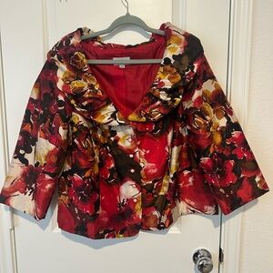 Nicolette Vintage Floral Button Down Jacket
